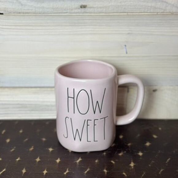 Rae Dunn How Sweet Pink Coffee Mug Farmhouse Decor Display Gift - Picture 1 of 1